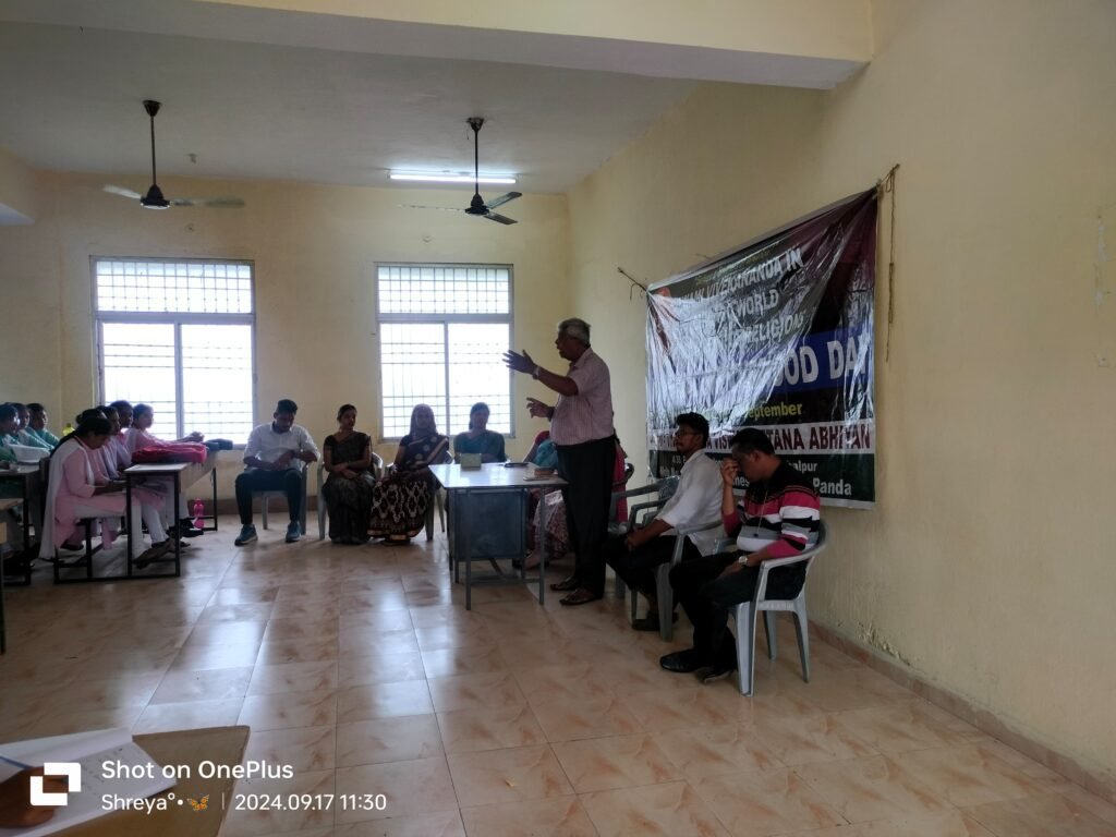 World’s Parliament of Religions Seminar by Mr. Umesh Chandra Panda at PKACN Campus